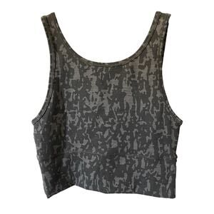 Lululemon 8 Power Pivot Tank Tough Top V Back Tight Fit Cropped T Gray